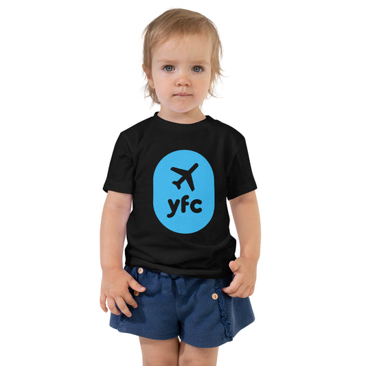 YFC Fredericton Toddler T-Shirt • Airplane Window Design in Sky Blue • YHM Designs - Image 02