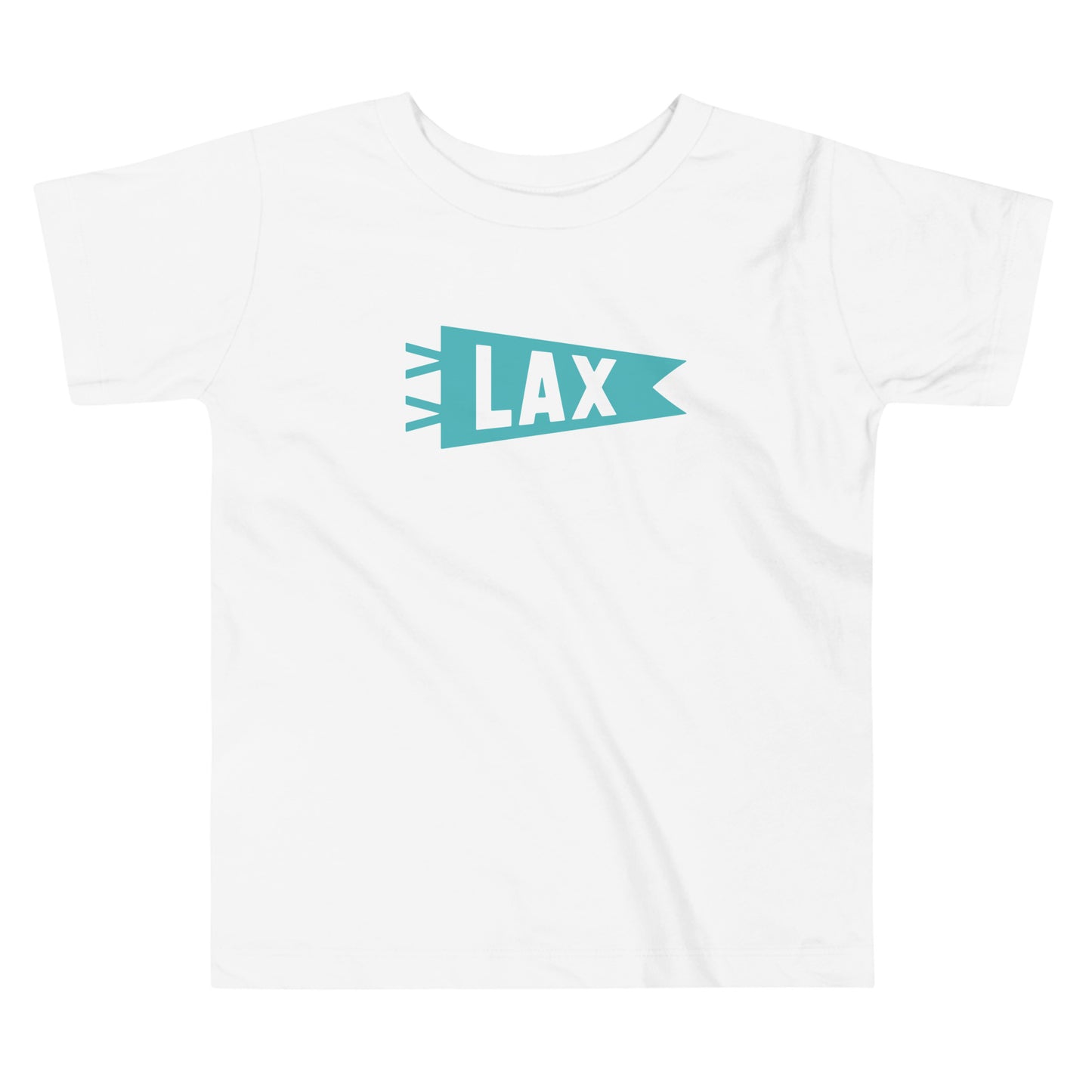 Airport Code Toddler Tee - Viking Blue • LAX Los Angeles • YHM Designs - Image 02