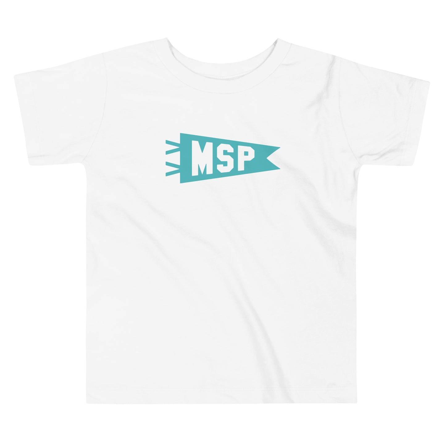 MSP Minneapolis Toddler T-Shirt • Banner Design in Viking Blue • YHM Designs - Image 02
