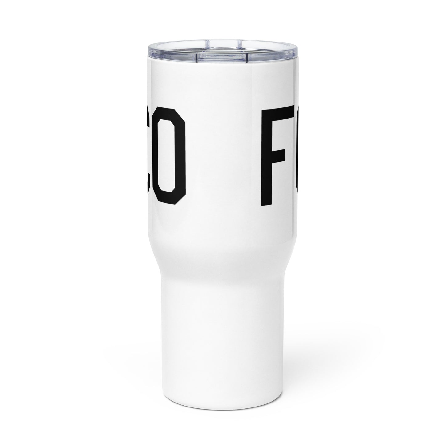 Aviation Gift Travel Mug • FCO Rome • YHM Designs - Image 03