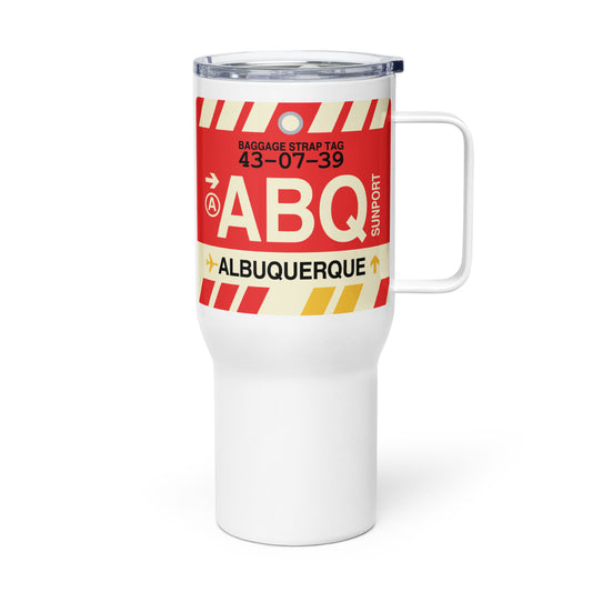 Souvenir Travel Mug • ABQ Albuquerque • YHM Designs - Image 01
