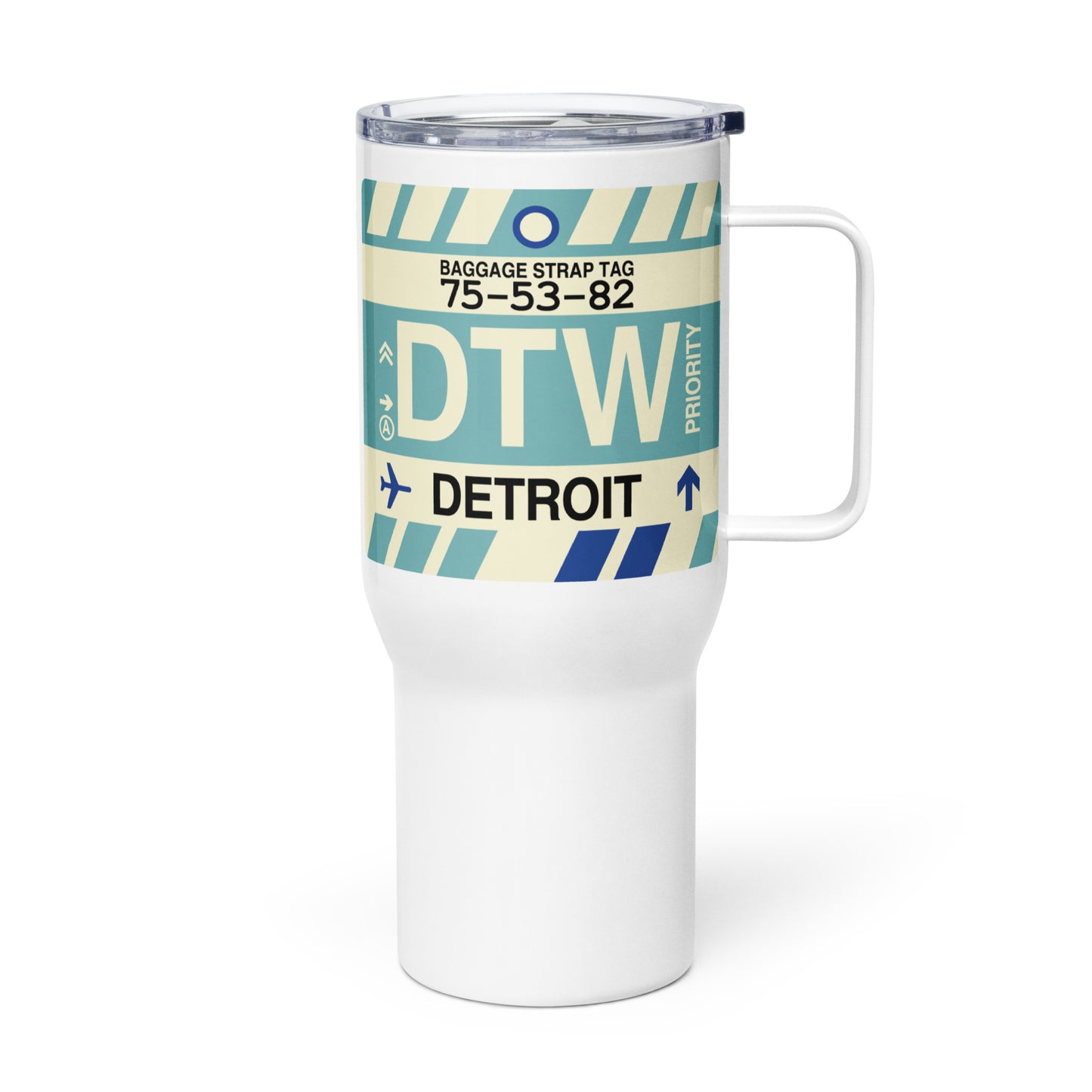 Souvenir Travel Mug • DTW Detroit • YHM Designs - Image 01