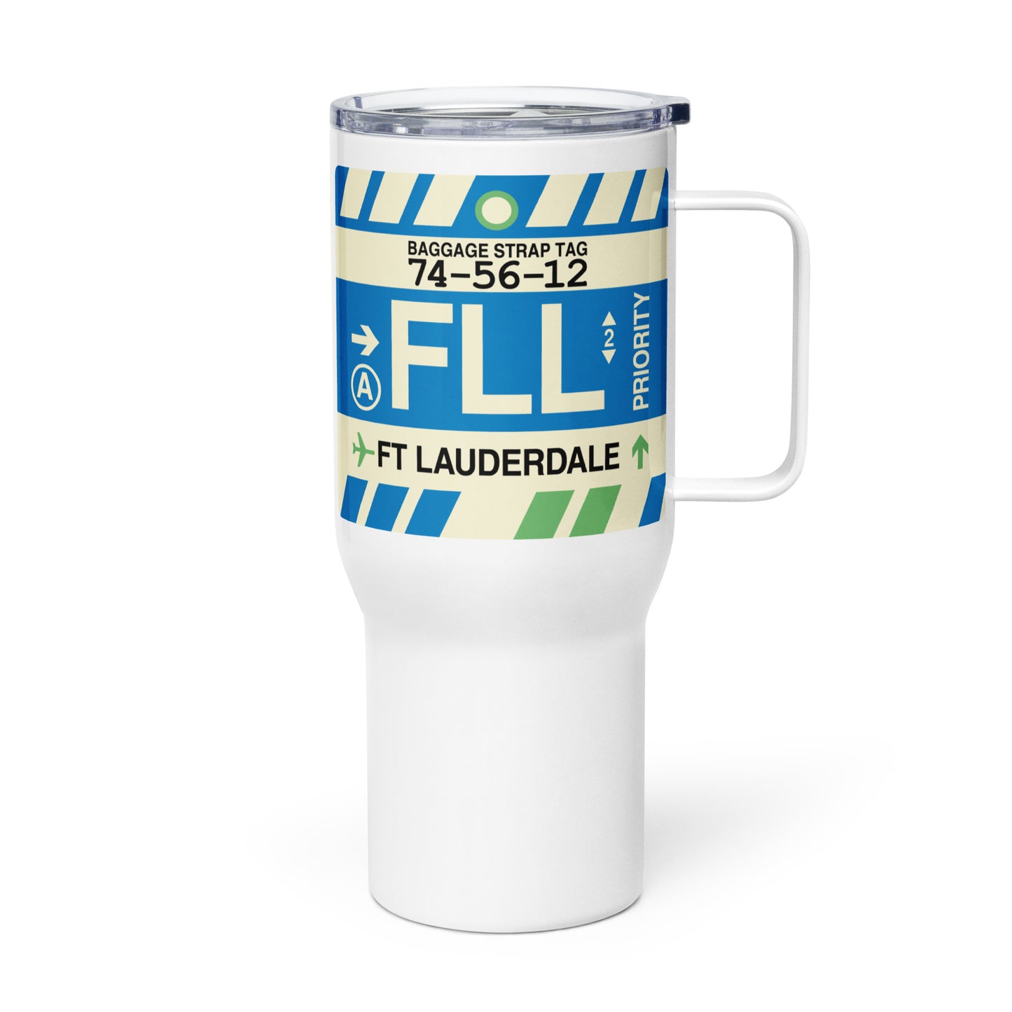 Souvenir Travel Mug • FLL Fort Lauderdale • YHM Designs - Image 01