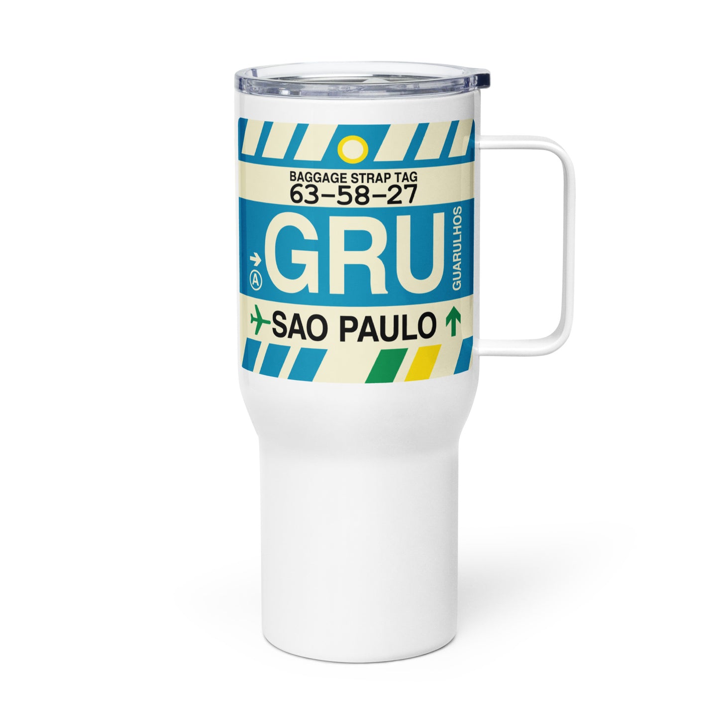Souvenir Travel Mug • GRU Sao Paulo • YHM Designs - Image 01