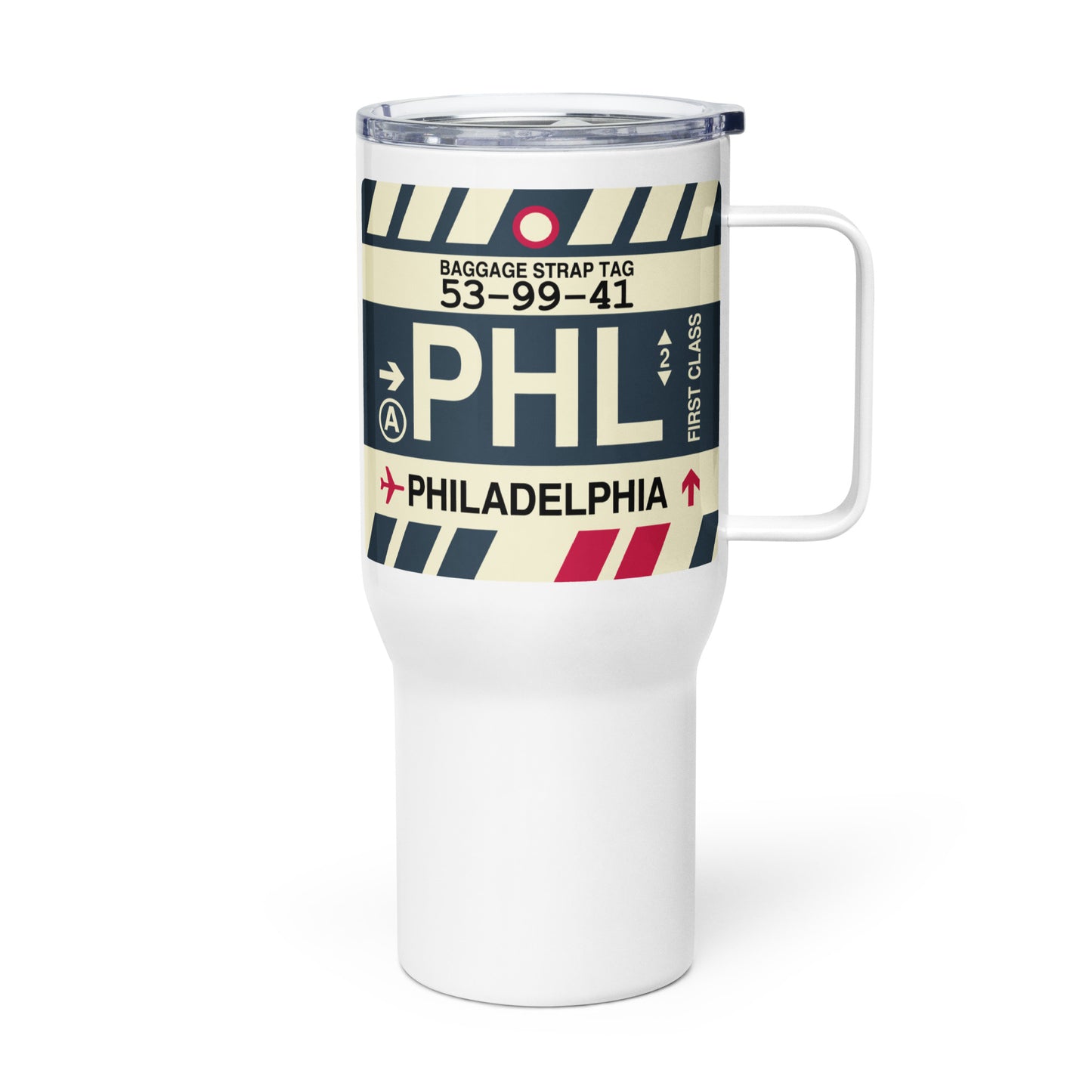 Souvenir Travel Mug • PHL Philadelphia • YHM Designs - Image 01