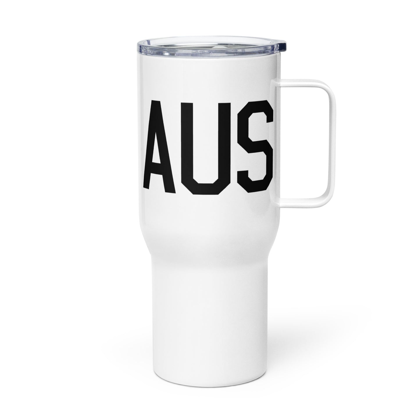 Aviation Gift Travel Mug • AUS Austin • YHM Designs - Image 01