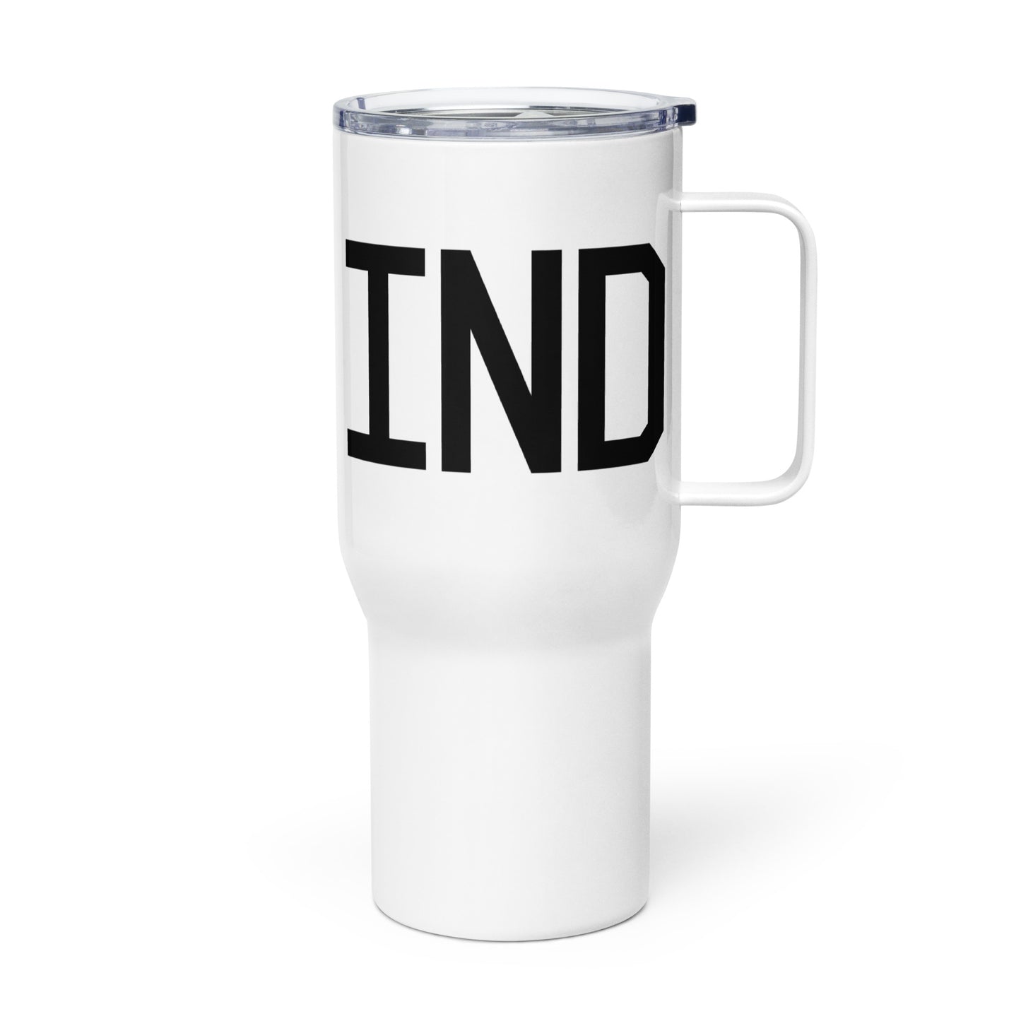 Aviation Gift Travel Mug • IND Indianapolis • YHM Designs - Image 01