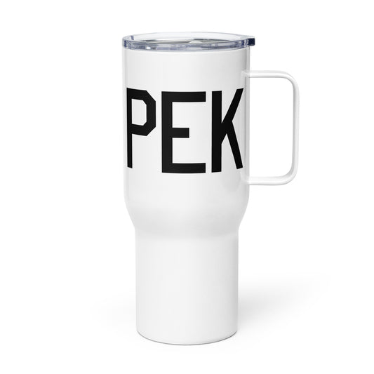 Aviation Gift Travel Mug • PEK Beijing • YHM Designs - Image 01