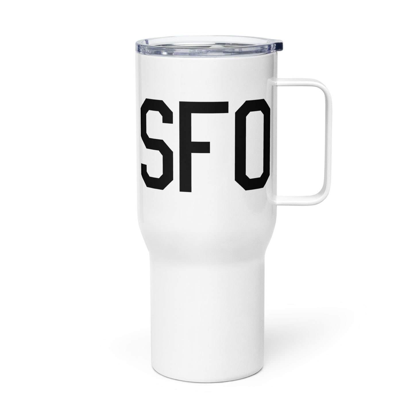 Aviation Gift Travel Mug • SFO San Francisco • YHM Designs - Image 01