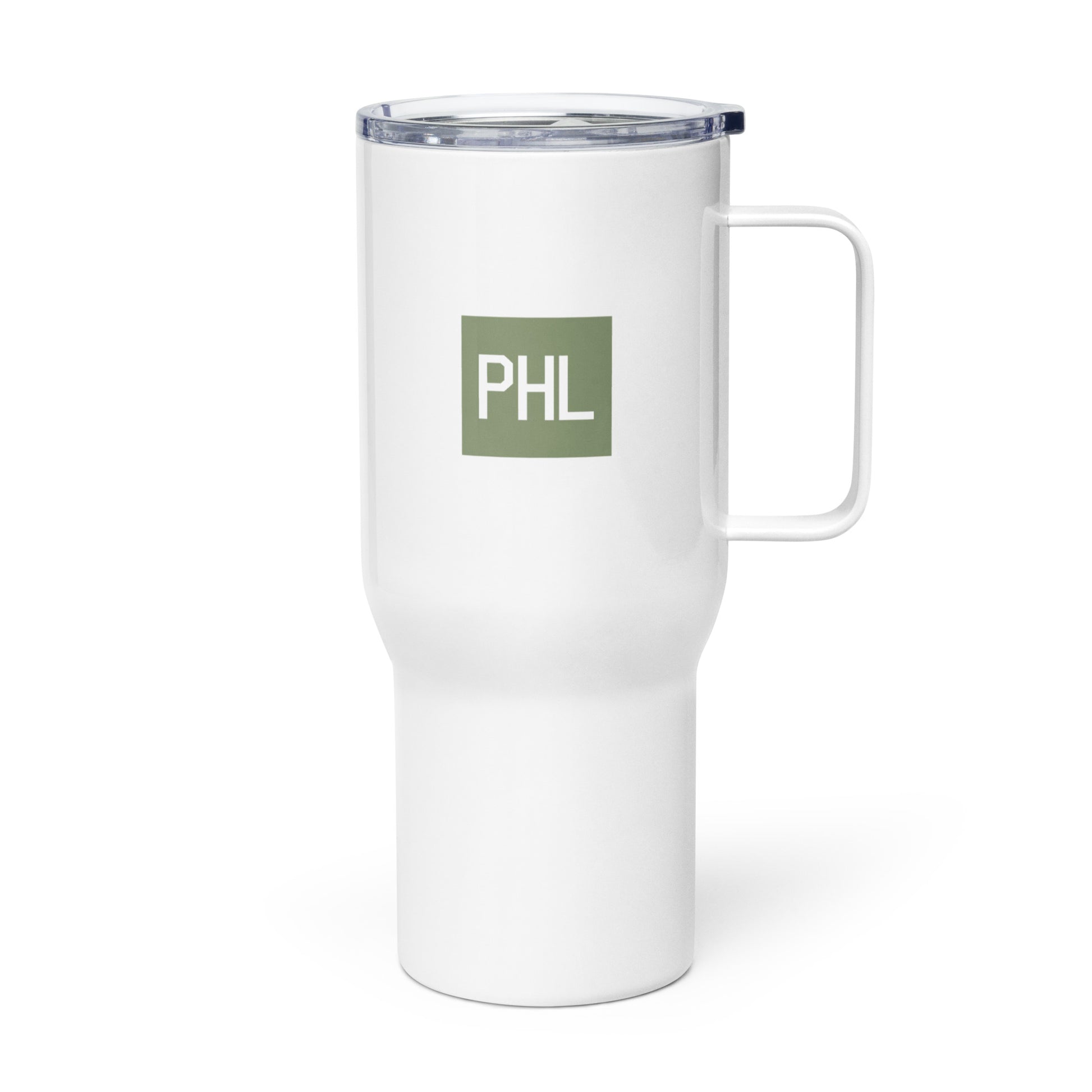 Aviation-Themed Travel Mug • PHL Philadelphia • YHM Designs - Image 01