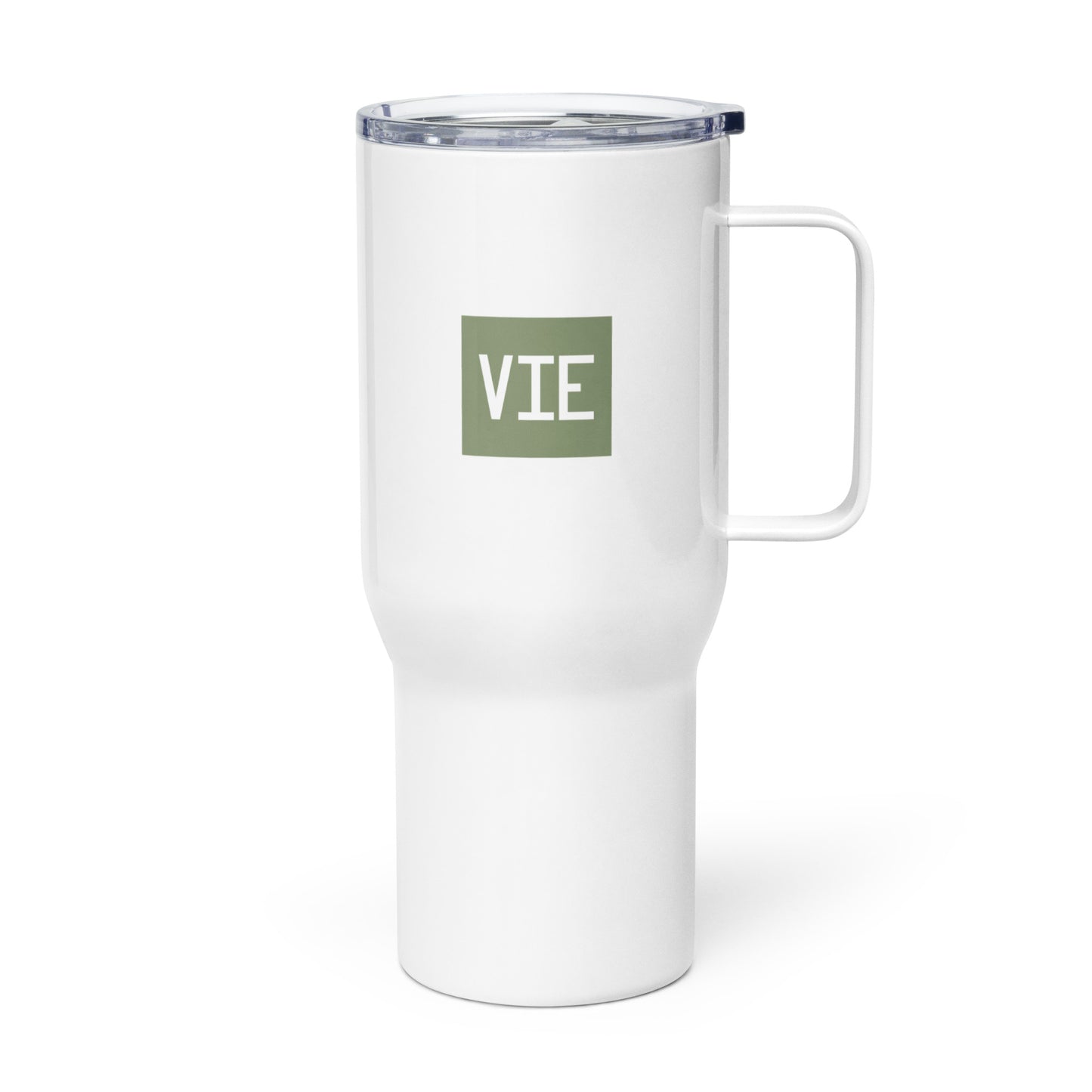 Aviation-Themed Travel Mug • VIE Vienna • YHM Designs - Image 01