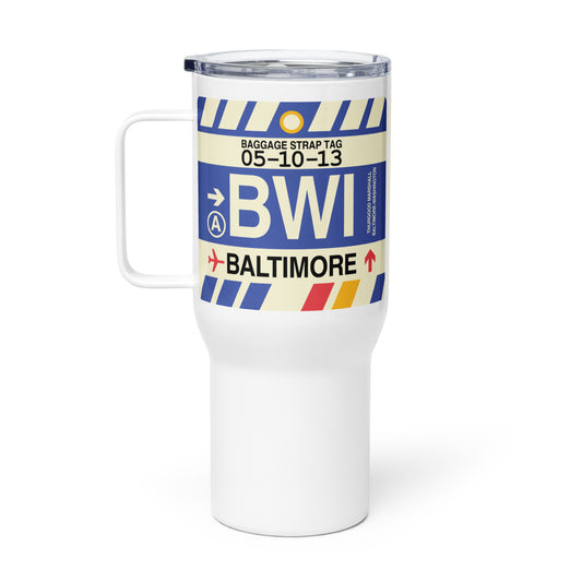 Souvenir Travel Mug • BWI Baltimore • YHM Designs - Image 02