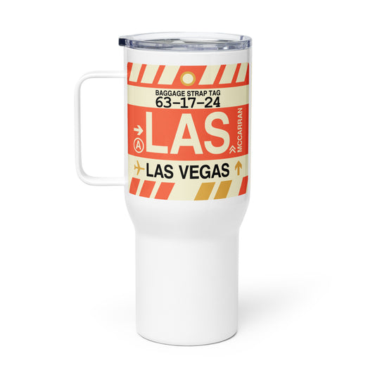 Souvenir Travel Mug • LAS Las Vegas • YHM Designs - Image 02