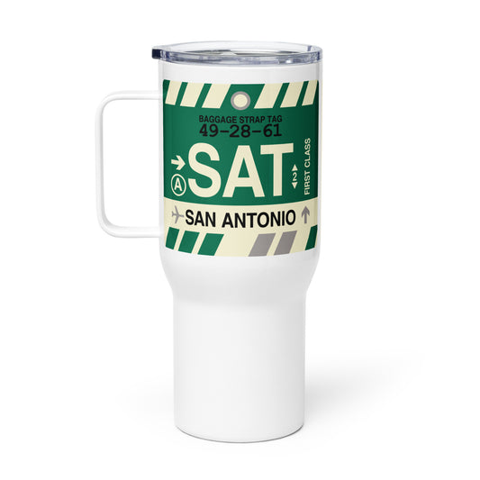 Souvenir Travel Mug • SAT San Antonio • YHM Designs - Image 02