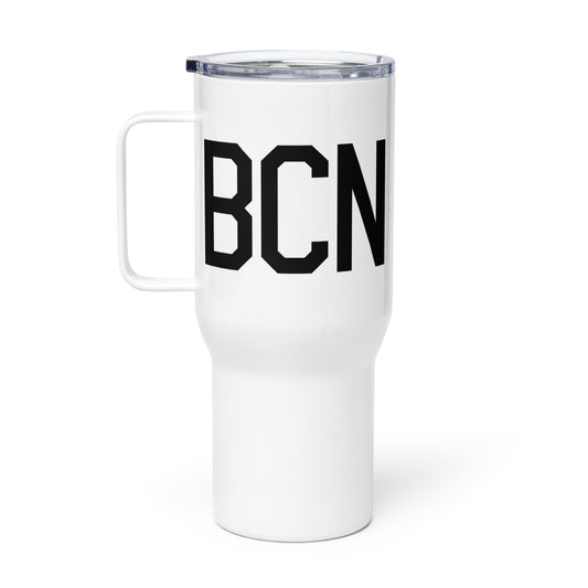 Aviation Gift Travel Mug • BCN Barcelona • YHM Designs - Image 02