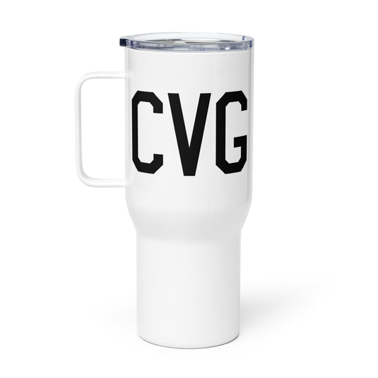 Aviation Gift Travel Mug • CVG Cincinnati • YHM Designs - Image 02