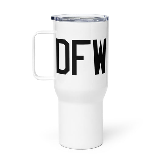 Aviation Gift Travel Mug • DFW Dallas • YHM Designs - Image 02