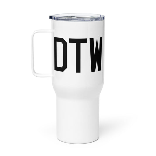Aviation Gift Travel Mug • DTW Detroit • YHM Designs - Image 02