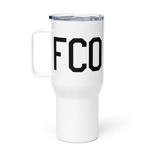 Aviation Gift Travel Mug • FCO Rome • YHM Designs - Image 02