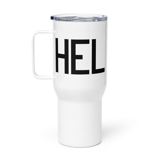 Aviation Gift Travel Mug • HEL Helsinki • YHM Designs - Image 02