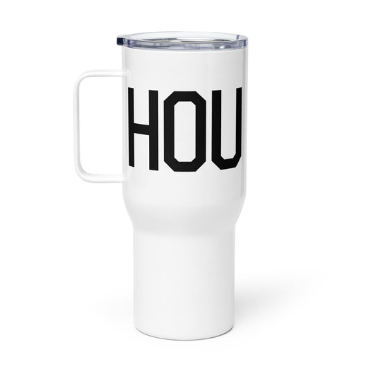 Aviation Gift Travel Mug • HOU Houston • YHM Designs - Image 02