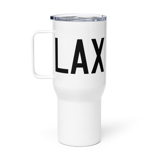 Aviation Gift Travel Mug • LAX Los Angeles • YHM Designs - Image 02