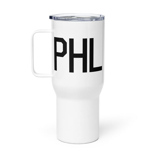 Aviation Gift Travel Mug • PHL Philadelphia • YHM Designs - Image 02