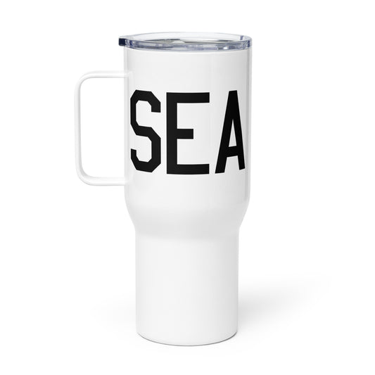 Aviation Gift Travel Mug • SEA Seattle • YHM Designs - Image 02