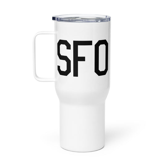 Aviation Gift Travel Mug • SFO San Francisco • YHM Designs - Image 02