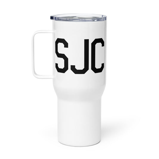 Aviation Gift Travel Mug • SJC San Jose • YHM Designs - Image 02