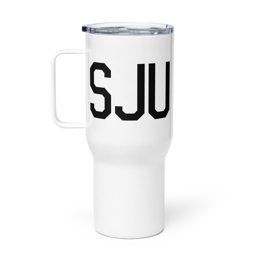 Aviation Gift Travel Mug • SJU San Juan • YHM Designs - Image 02