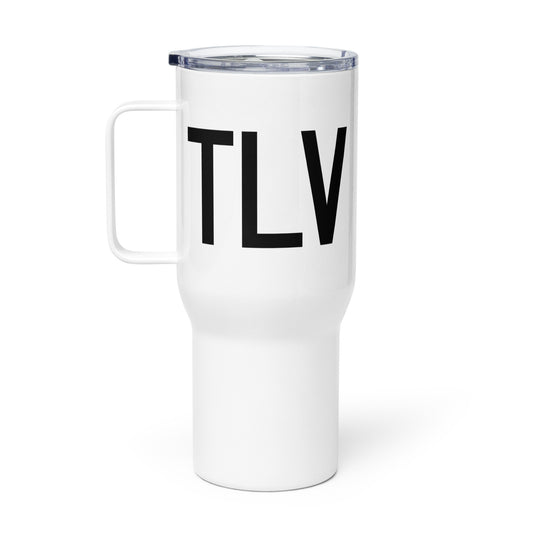 Aviation Gift Travel Mug • TLV Tel Aviv • YHM Designs - Image 02