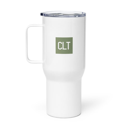 Aviation-Themed Travel Mug • CLT Charlotte • YHM Designs - Image 02