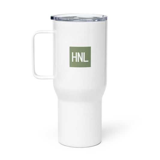 Aviation-Themed Travel Mug • HNL Honolulu • YHM Designs - Image 02