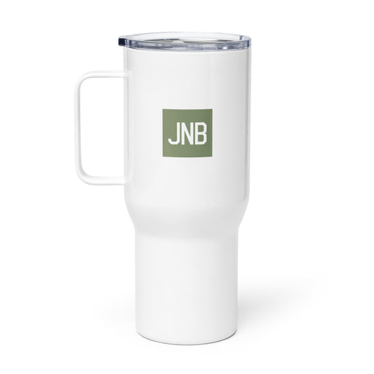 Aviation-Themed Travel Mug • JNB Johannesburg • YHM Designs - Image 02