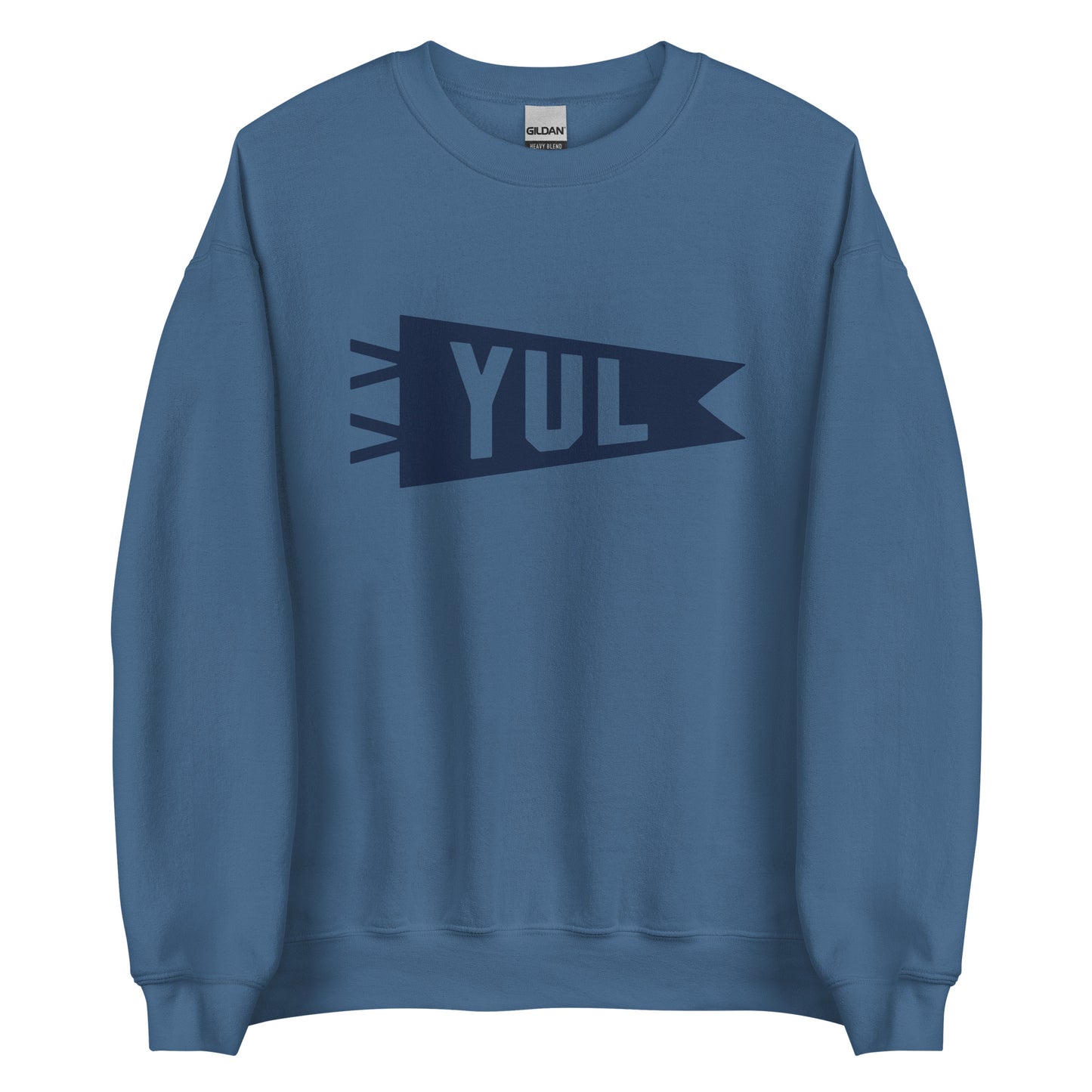 Airport Code Sweatshirt - Navy Blue Graphic • YUL Montreal • YHM Designs - Image 05