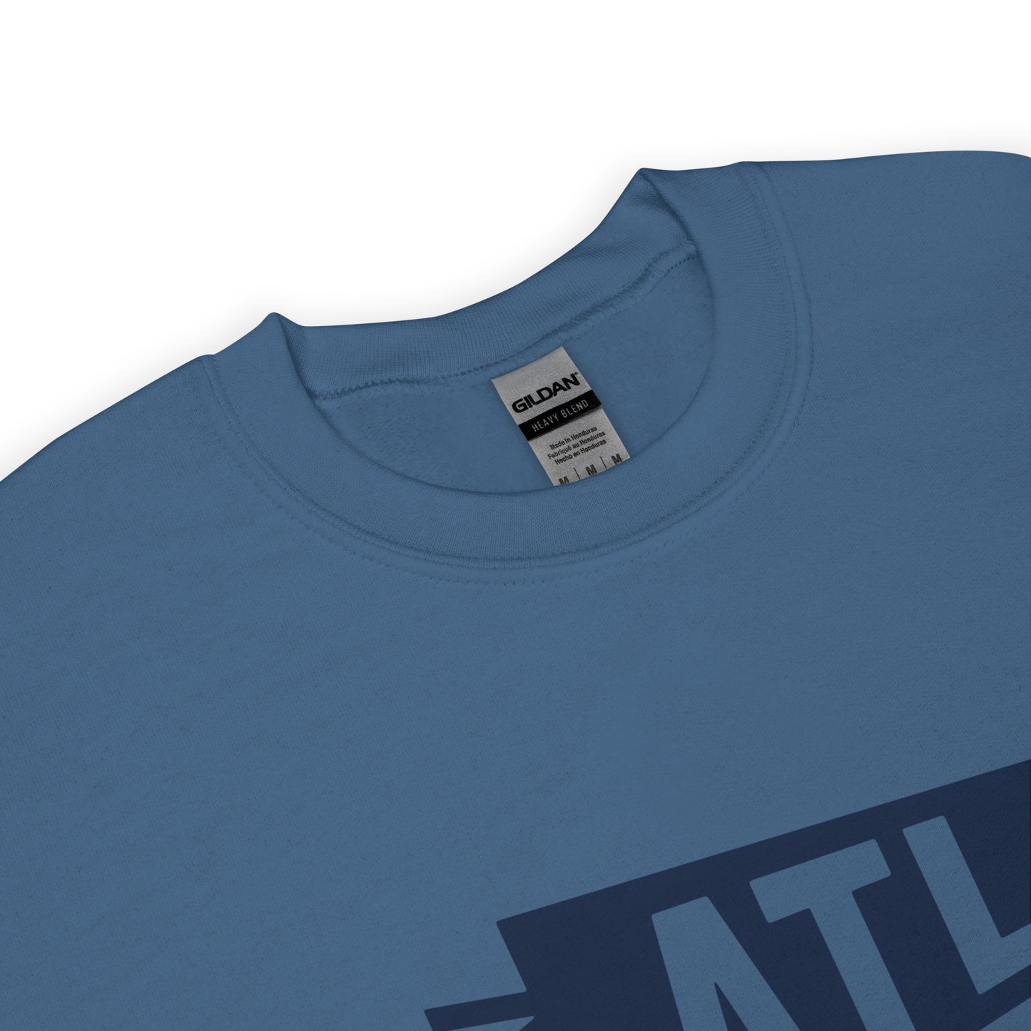 Airport Code Sweatshirt - Navy Blue Graphic • ATL Atlanta • YHM Designs - Image 04