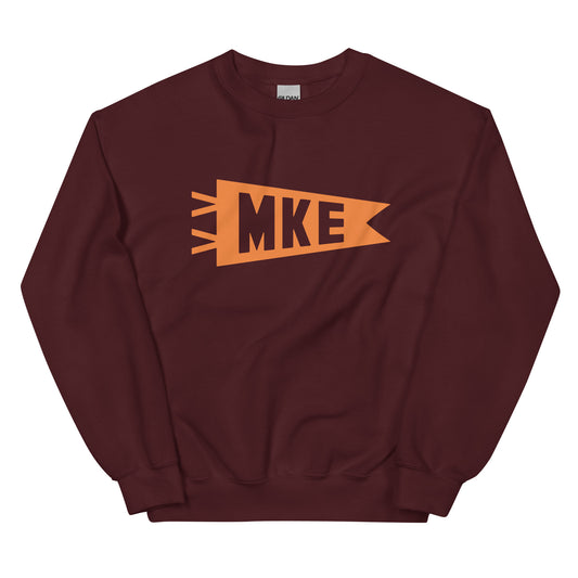 MKE Milwaukee Unisex Sweatshirt • Banner Design in Orange • YHM Designs - Image 02