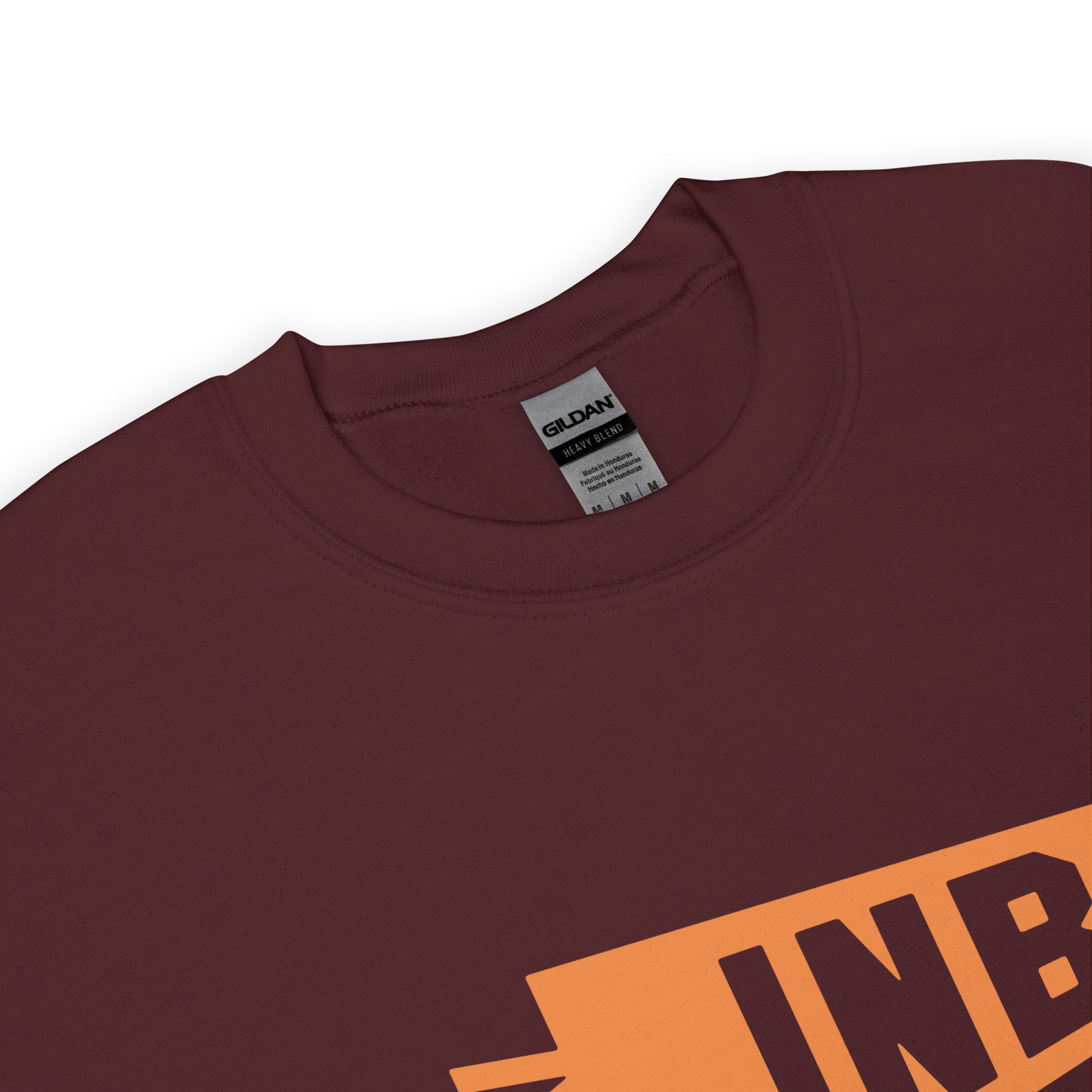 JNB Johannesburg Unisex Sweatshirt • Banner Design in Orange • YHM Designs - Image 04