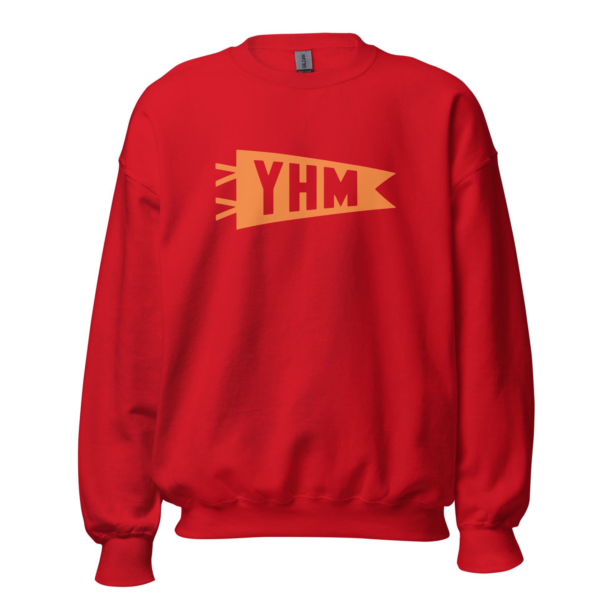 YHM Hamilton Unisex Sweatshirt • Banner Design in Orange • YHM Designs - Image 08