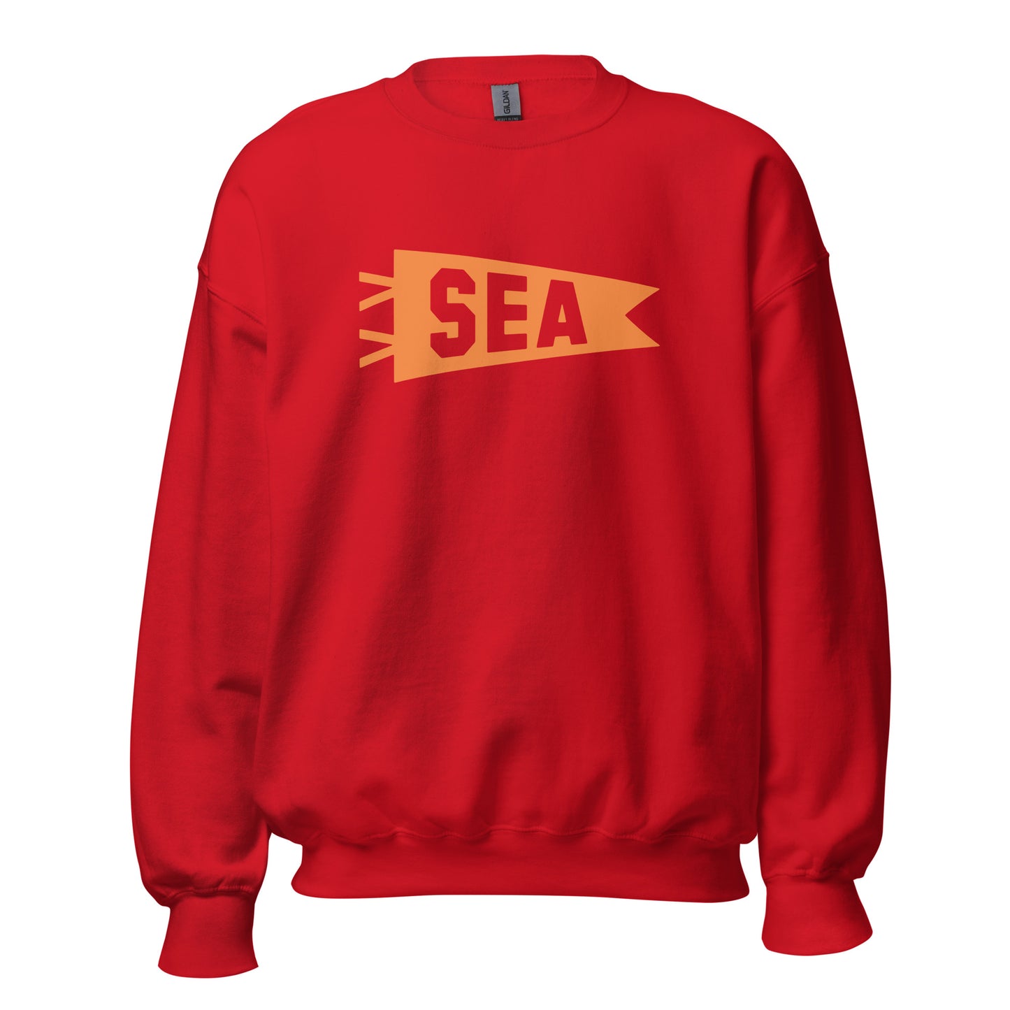 Airport Code Sweatshirt - Orange Graphic • SEA Seattle • YHM Designs - Image 08