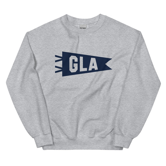 GLA Glasgow Unisex Sweatshirt • Banner Design in Navy Blue • YHM Designs - Image 02