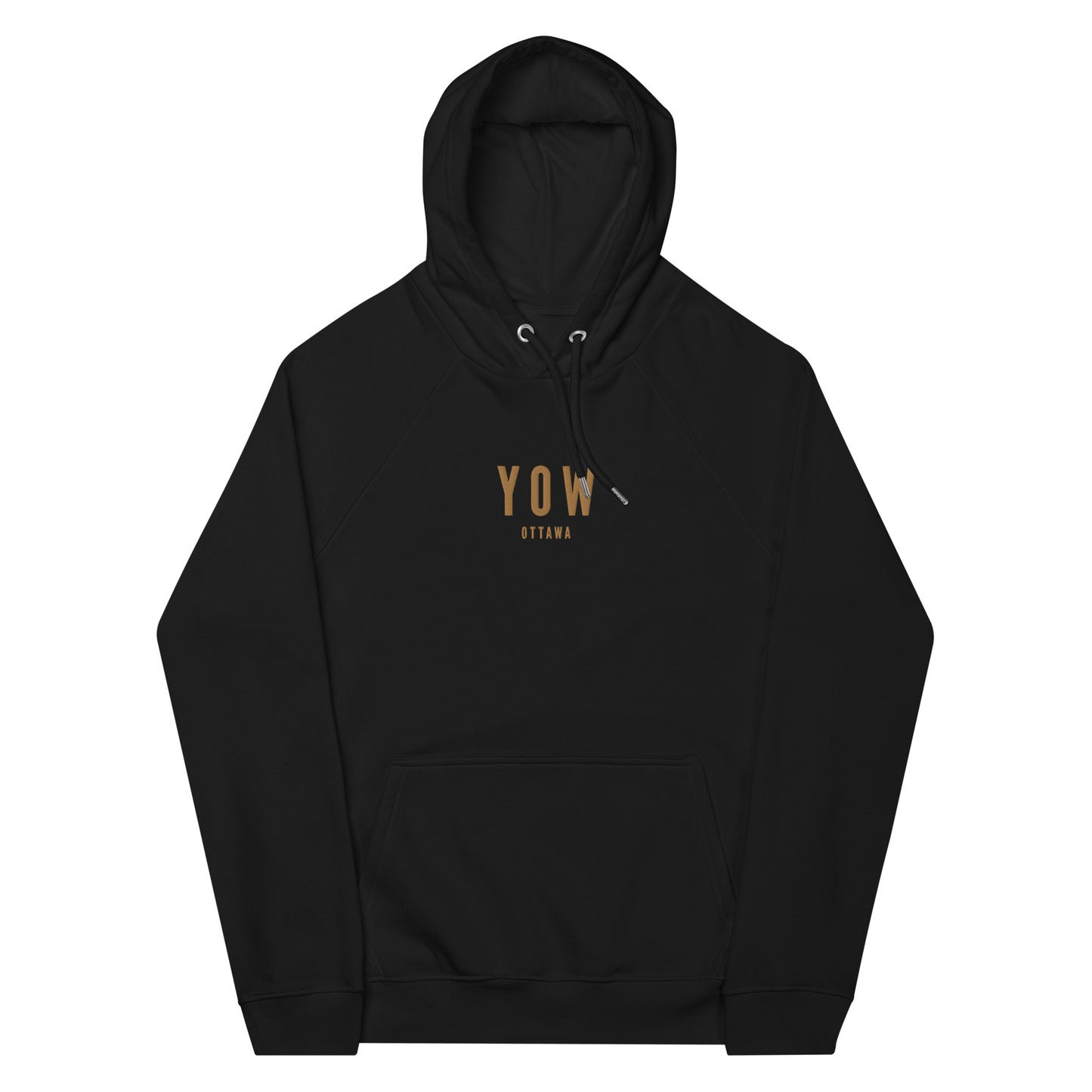 Embroidered Organic Hoodie - Old Gold • YOW Ottawa • YHM Designs - Image 10