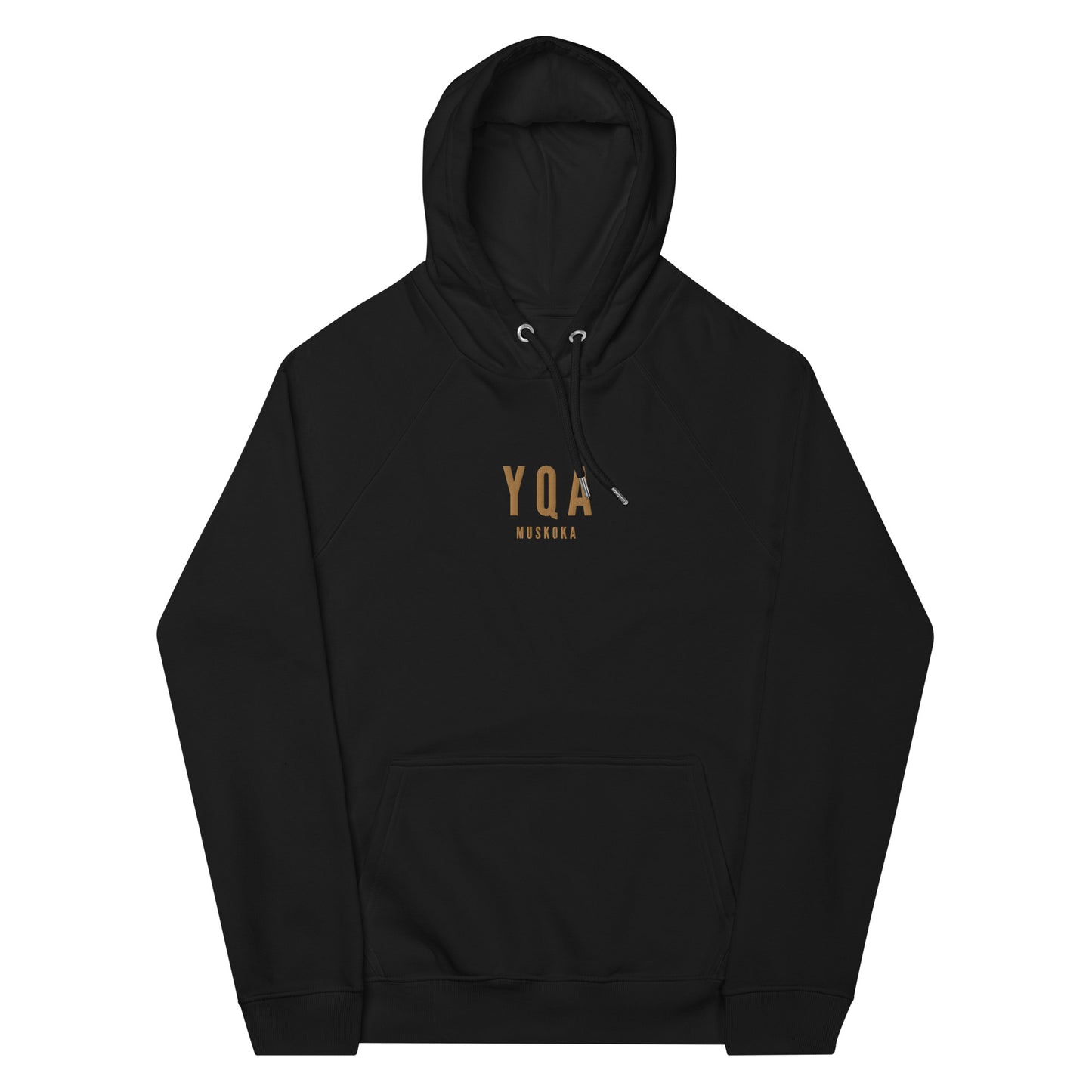 Embroidered Organic Hoodie - Old Gold • YQA Muskoka • YHM Designs - Image 10