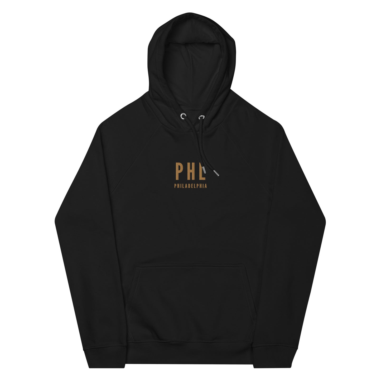 Embroidered Organic Hoodie - Old Gold • PHL Philadelphia • YHM Designs - Image 09