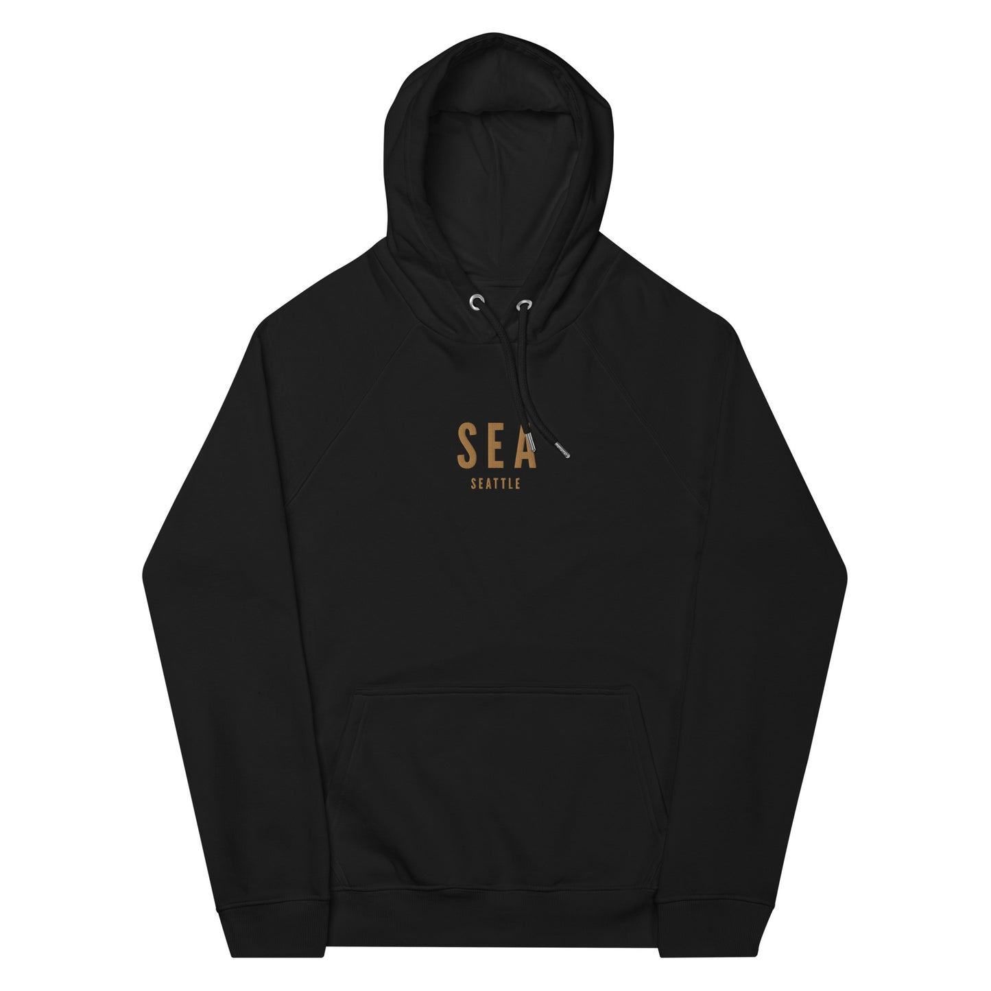 Embroidered Organic Hoodie - Old Gold • SEA Seattle • YHM Designs - Image 10