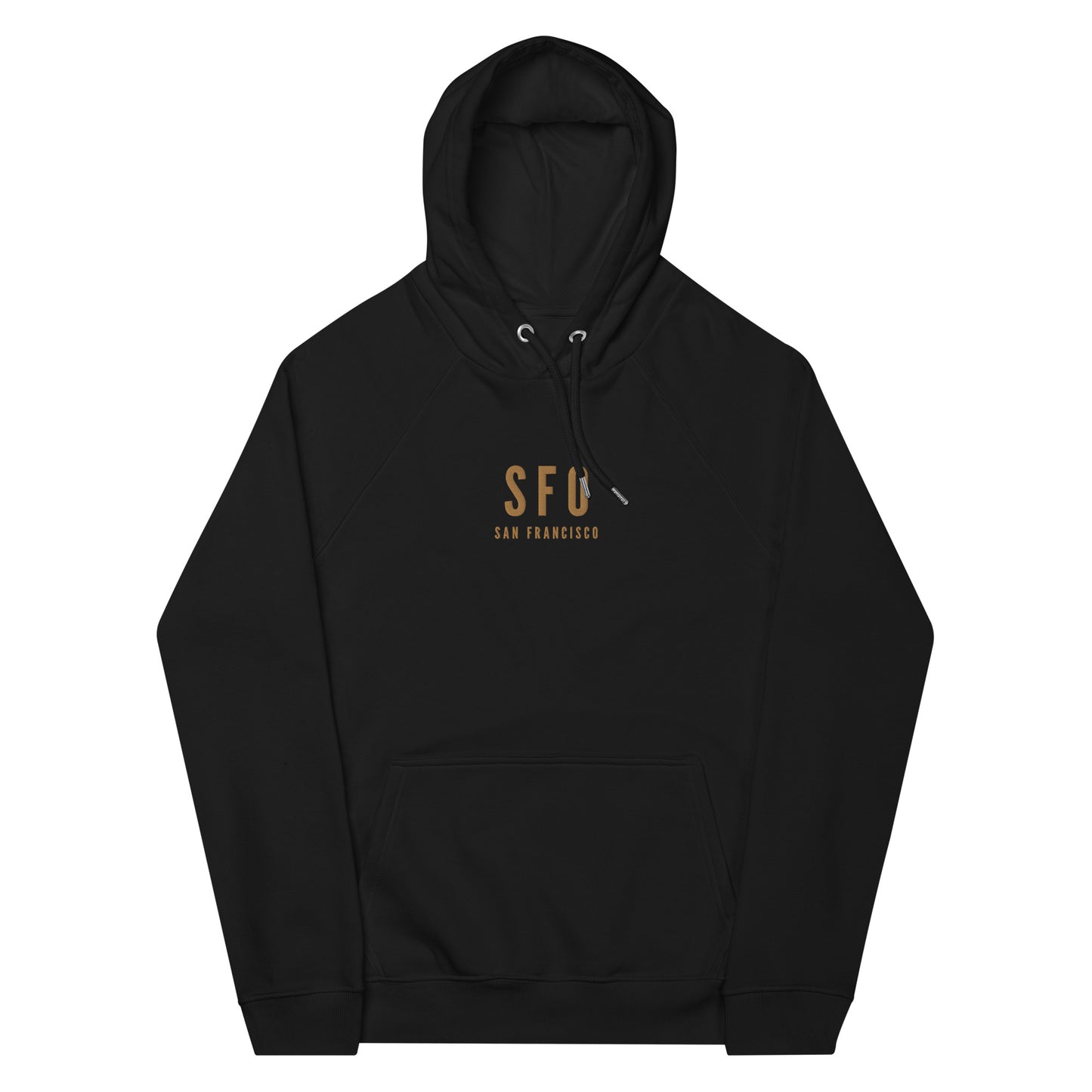 Embroidered Organic Hoodie - Old Gold • SFO San Francisco • YHM Designs - Image 10