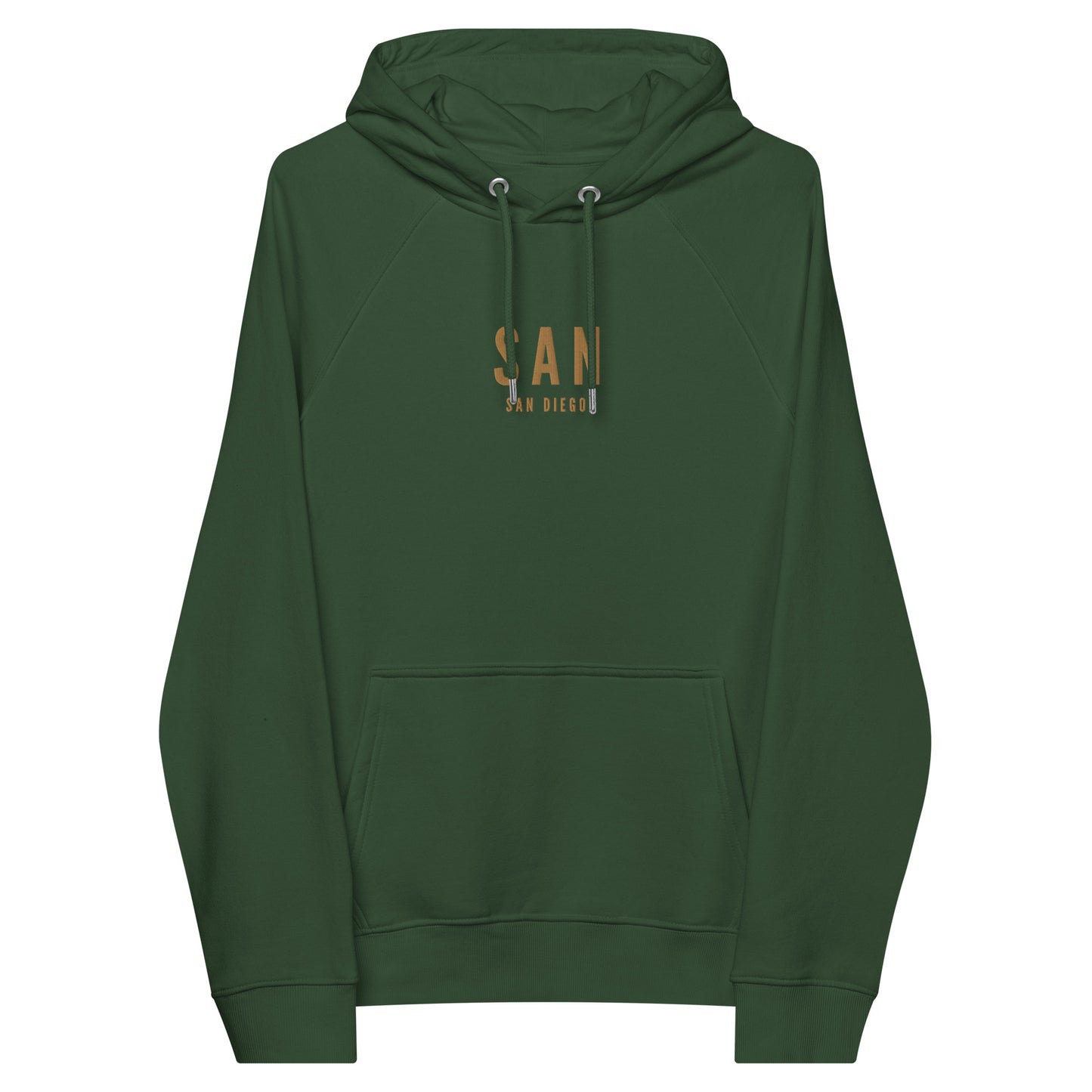 Embroidered Organic Hoodie - Old Gold • SAN San Diego • YHM Designs - Image 08