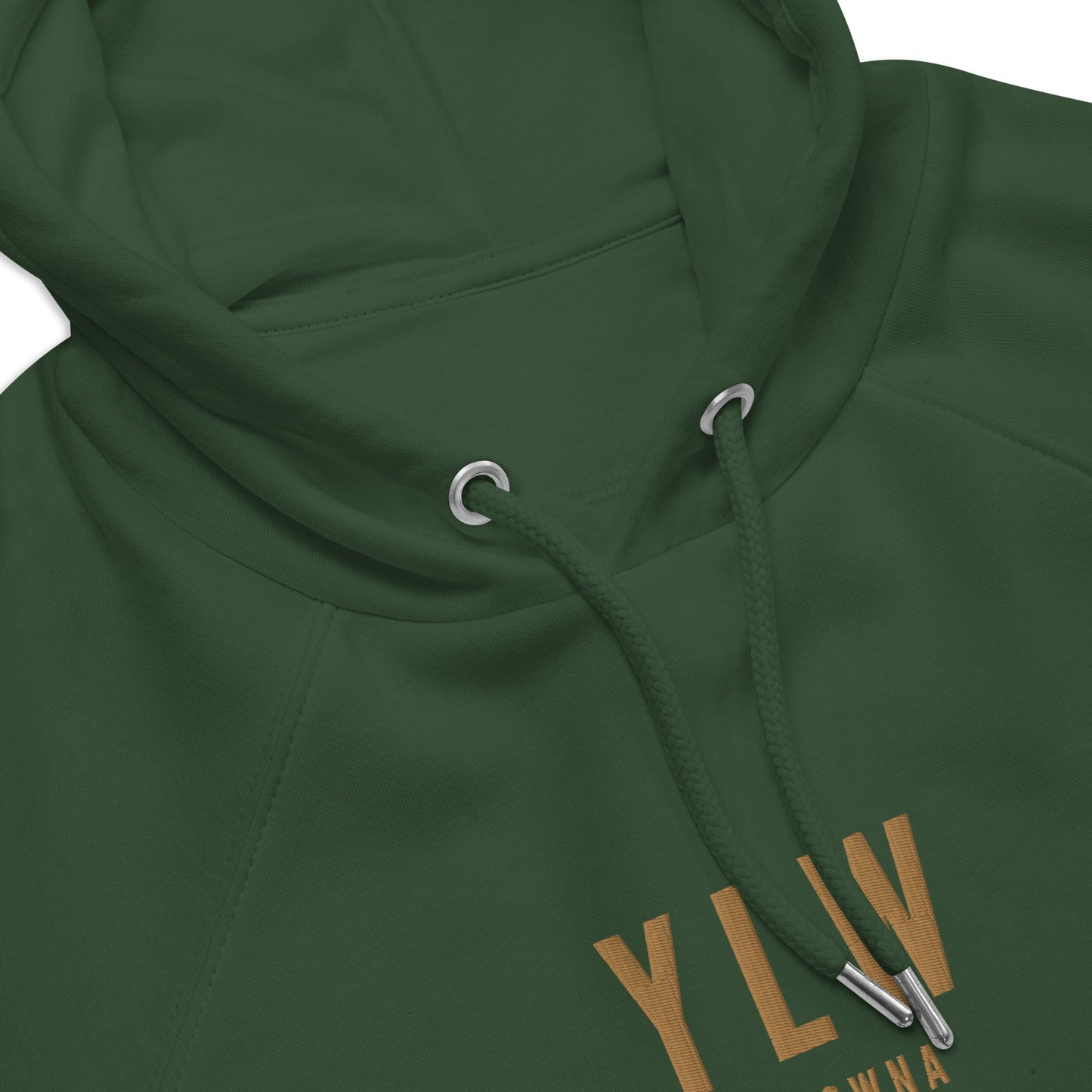 Embroidered Organic Hoodie - Old Gold • YLW Kelowna • YHM Designs - Image 07