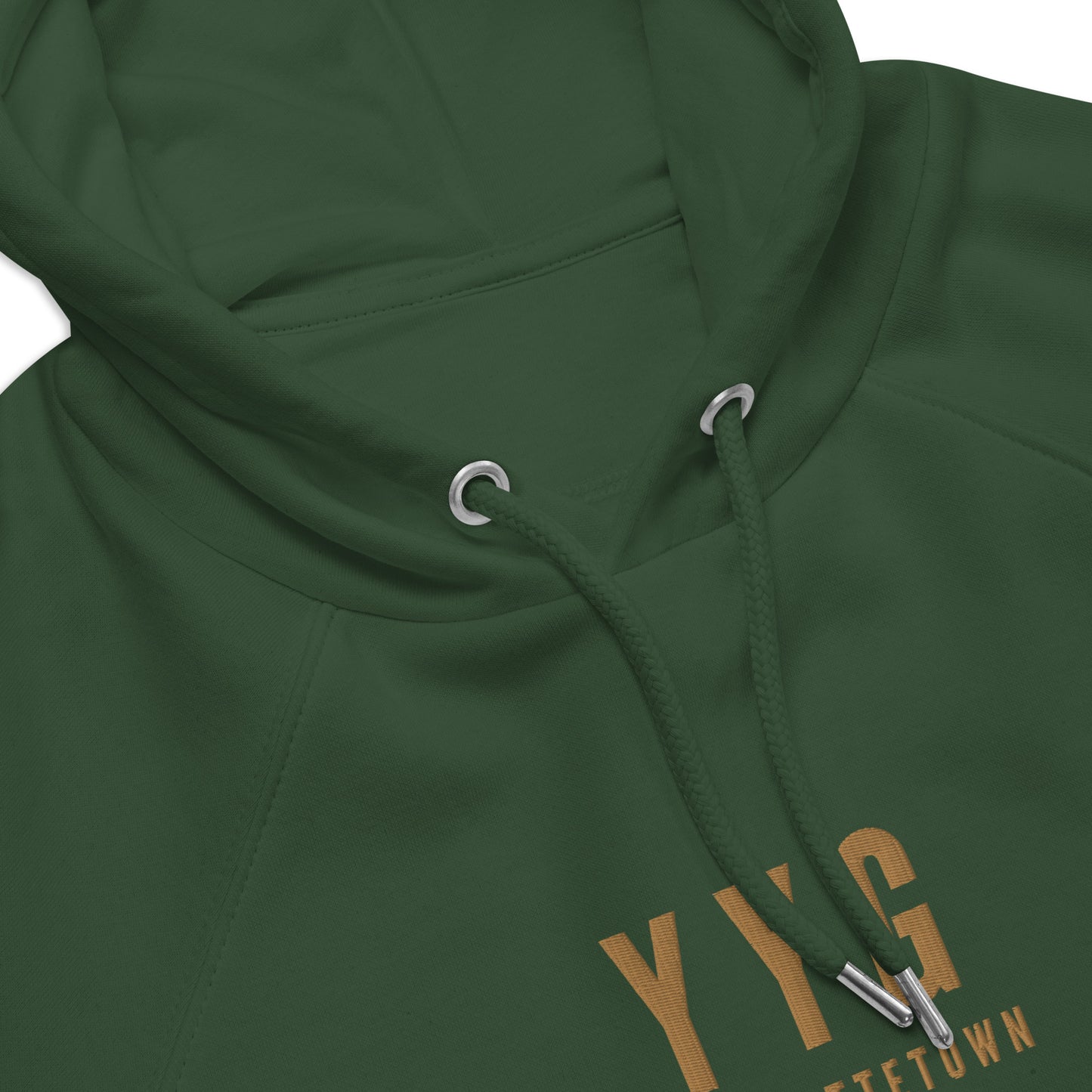 Embroidered Organic Hoodie - Old Gold • YYG Charlottetown • YHM Designs - Image 07
